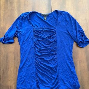 White House Black Market Cobalt Blue Short Sleeve Top